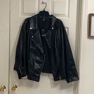 Black Faux Leather Jacket